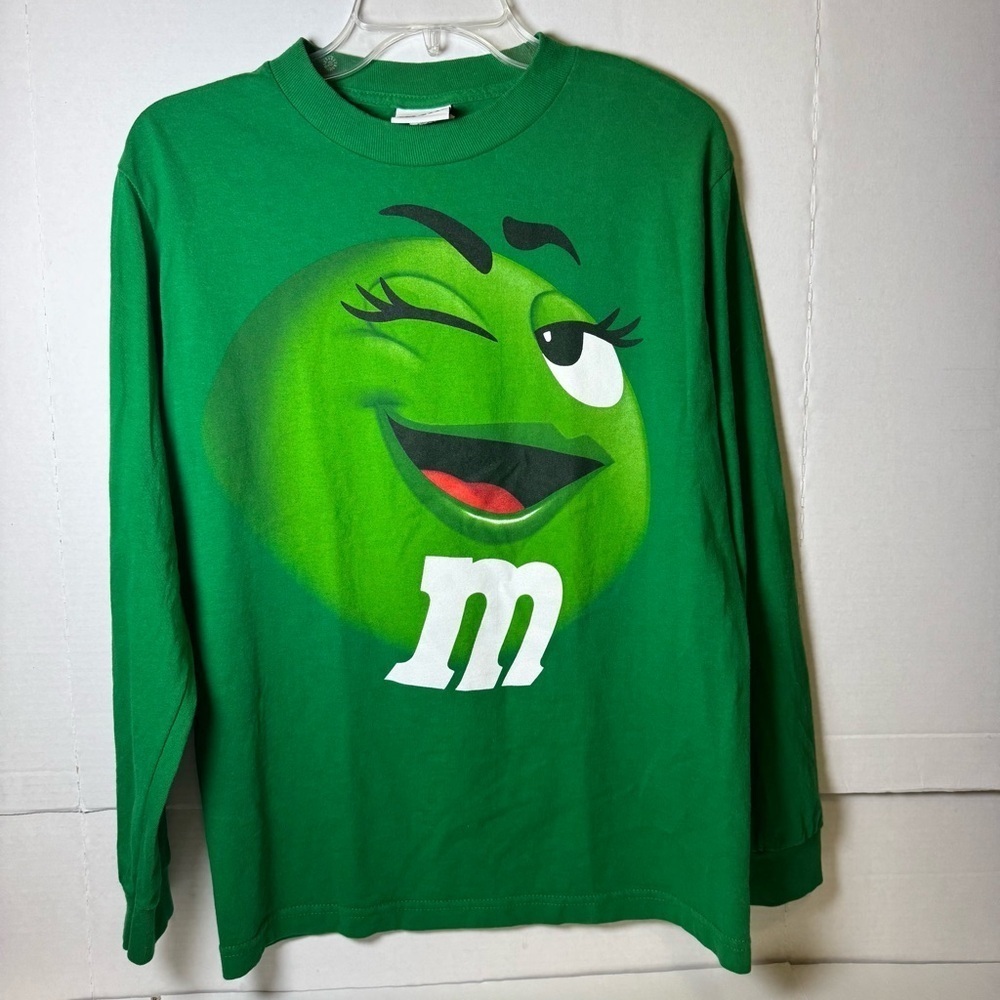 Vintage M&M'S Green M&M Long Sleeve Unisex T-Shirt